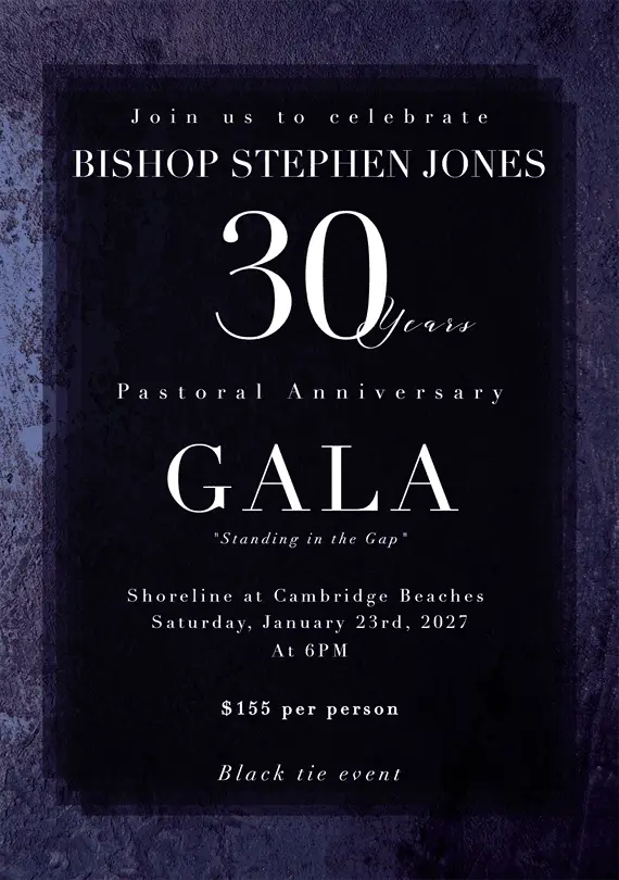 Bishop Stephen Jones – 30 Years Pastoral Anniversary Gala